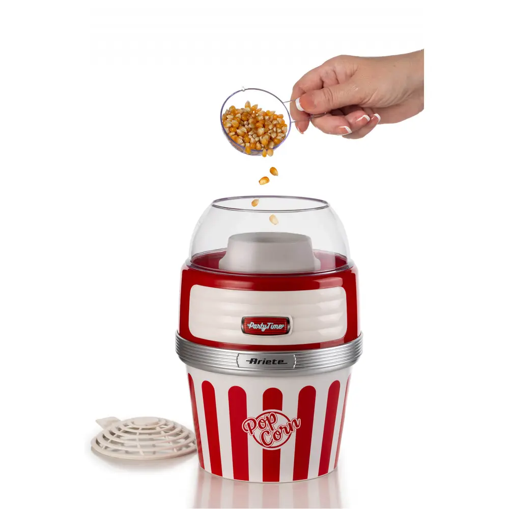 ARIETE 2957.RD Party Time popcorn készítő, 1100W, Piros – 2. kép