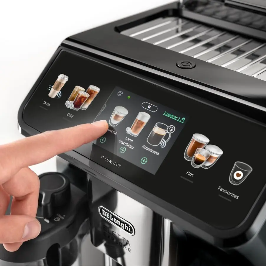 DELONGHI ECAM450.65.G Eletta Explore Automata kávéfőző, kávébab tartály: 300g, 1450W, Szürke – 3. kép