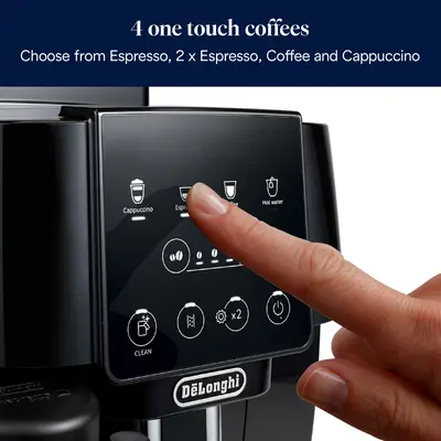 DELONGHI ECAM220.60.B Magnifica S automata 2 személyes kávéfőző, őrlési fokozatok: 13, tartály: 1,8 l, Fekete – 2. kép