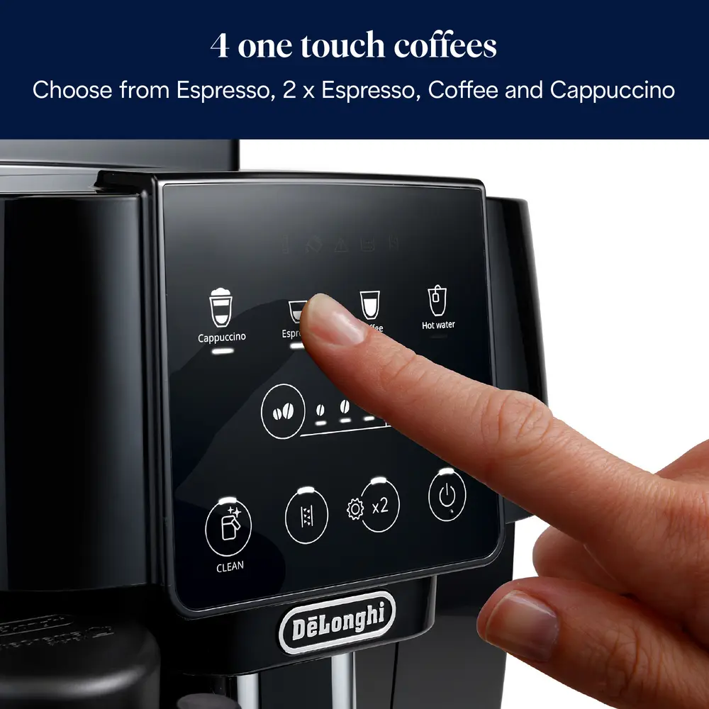 DELONGHI ECAM220.60.B Magnifica S automata 2 személyes kávéfőző, őrlési fokozatok: 13, tartály: 1,8 l, Fekete – 2. kép