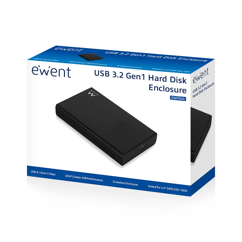 Ewent 2,5" SATA SSD/HDD screwless Black – 2. kép
