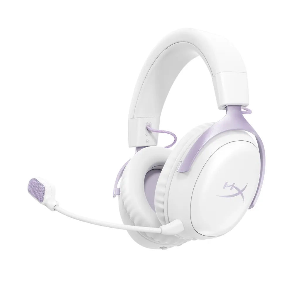 HP HYPERX vezeték nélküli gaming fejhallgató Cloud III S - levendula/fehér