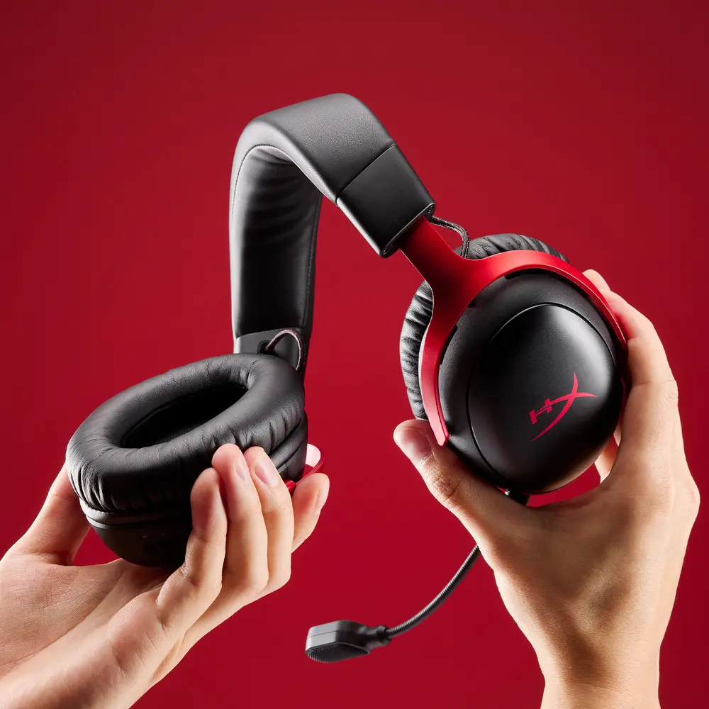 HP HYPERX vezeték nélküli gaming fejhallgató Cloud III S - levendula/fehér – 4. kép