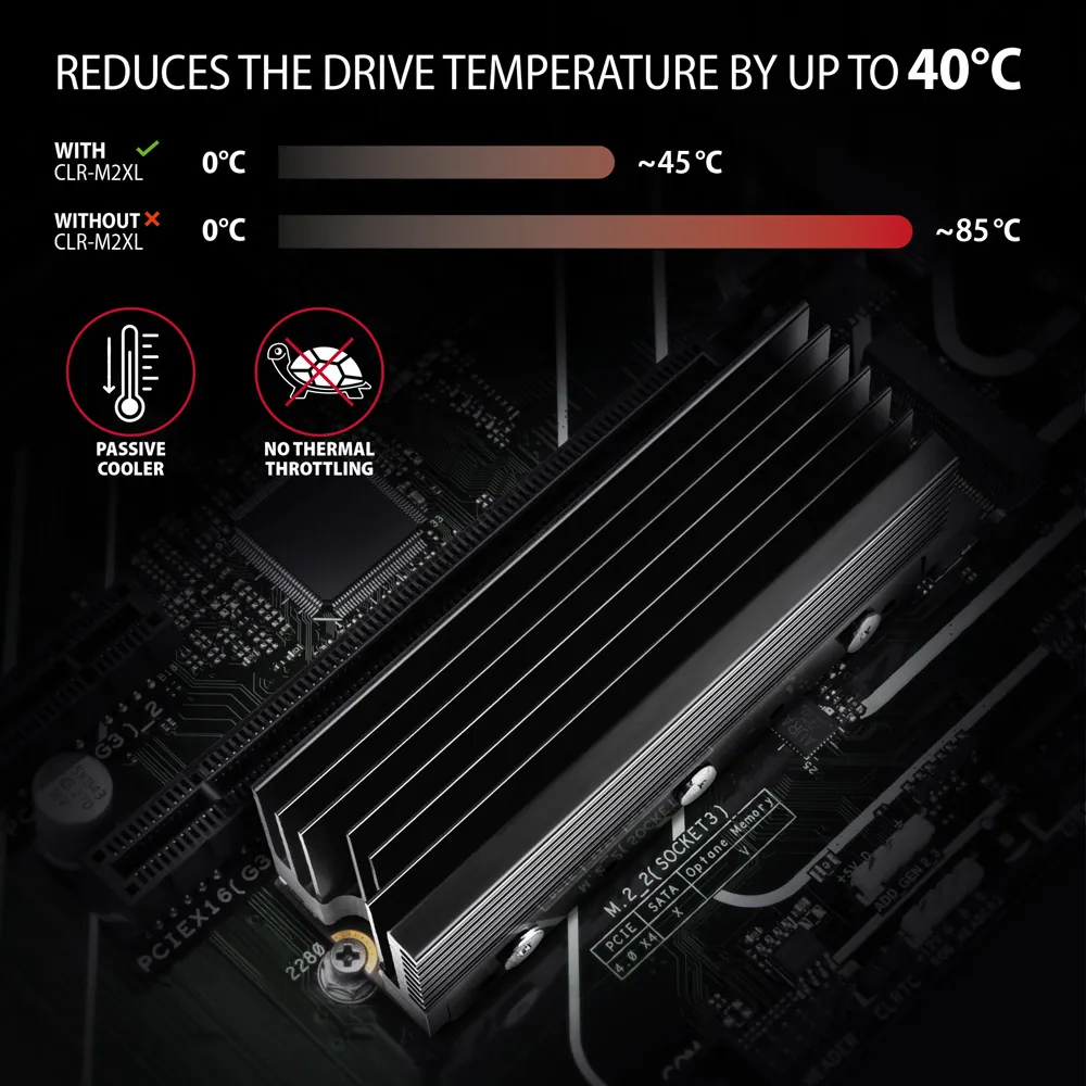 AXAGON CLR-M2XL heatsink for M.2 SSD – 4. kép