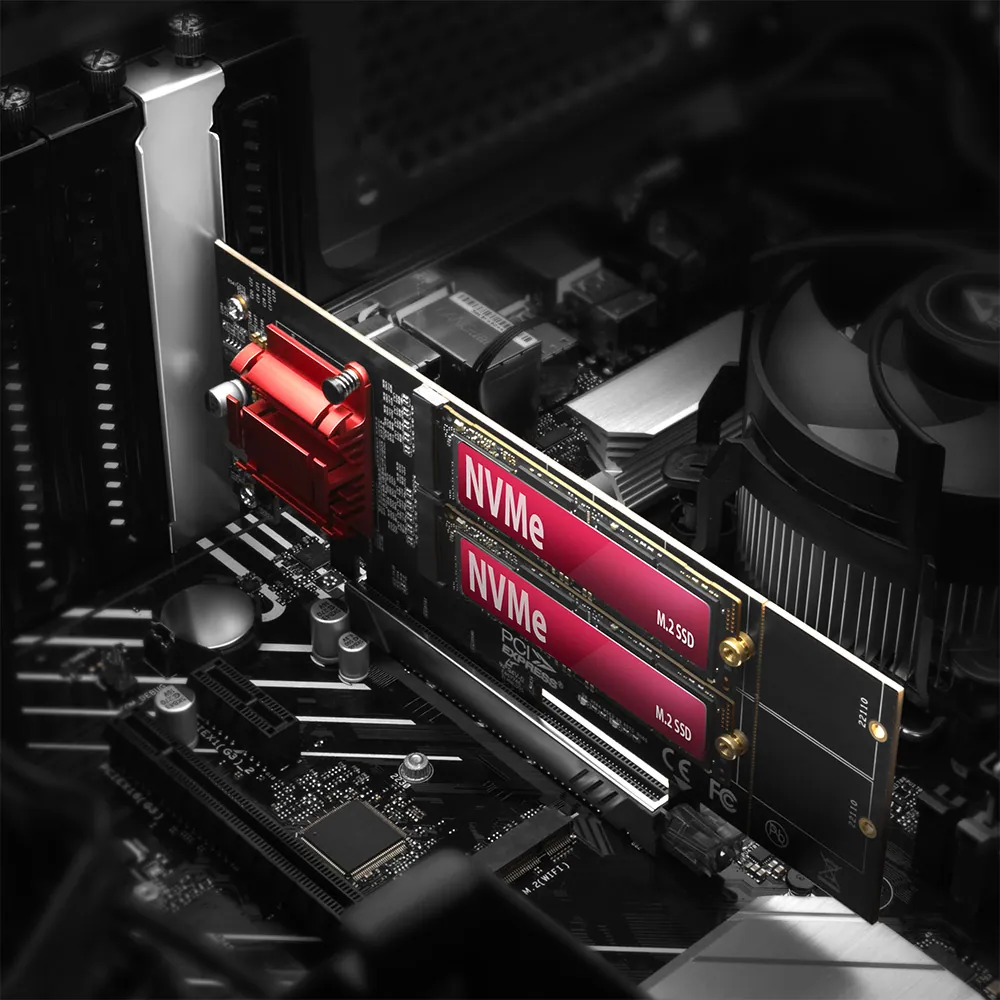 AXAGON PCEM2-ND PCIE 2X NVME M.2 Adapter – 6. kép