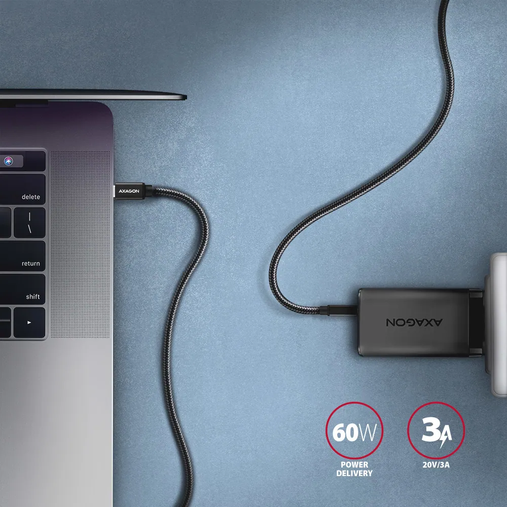 AXAGON BUCM3-CM30AB Speed USB-C USB-C 3.2 Gen 1 Cable 3m Black – 4. kép
