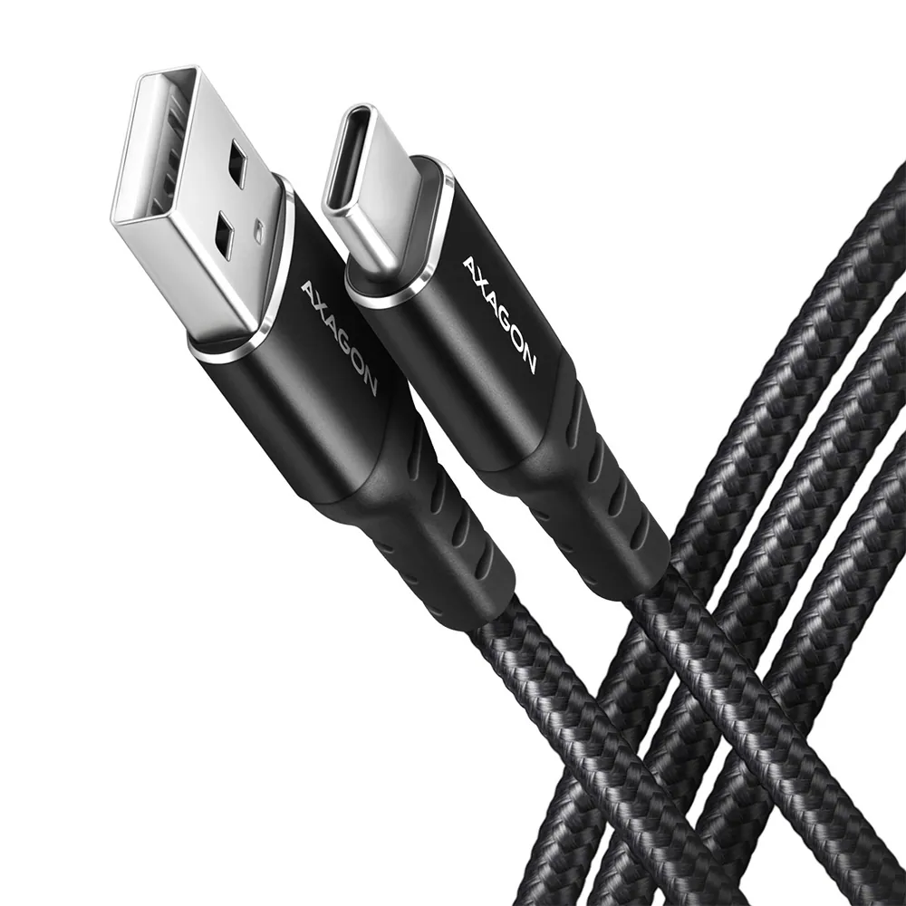 AXAGON BUCM-AM10AB HQ USB-C USB-A Cable 1m Black