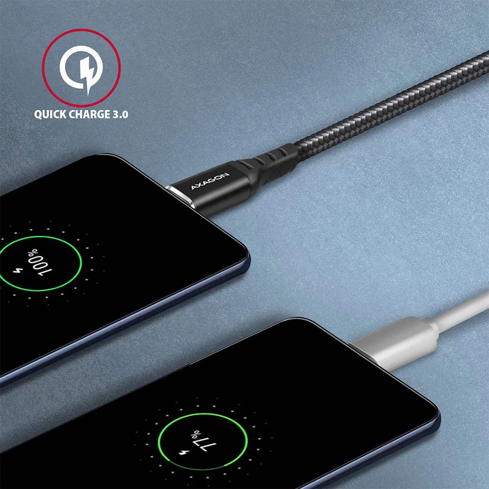 AXAGON BUCM-AM10AB HQ USB-C USB-A Cable 1m Black – 5. kép