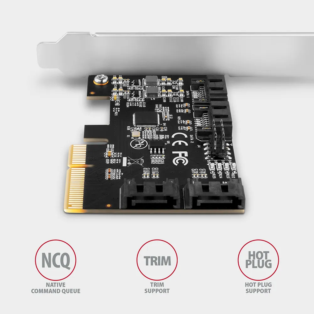 AXAGON PCES-SA4X4 PCIe Controller 4x SATA 6G – 4. kép
