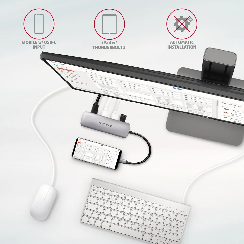 AXAGON HMC-HCR3A SuperSpeed USB-C COMBO 5in1 hub Grey – 5. kép