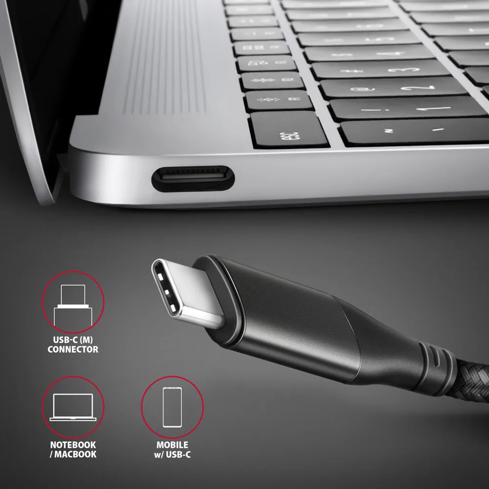 AXAGON RVC-HI2M USB-C -> HDMI 2.0 adapter 4K/60Hz Aluminum 0,25m cable Black – 8. kép