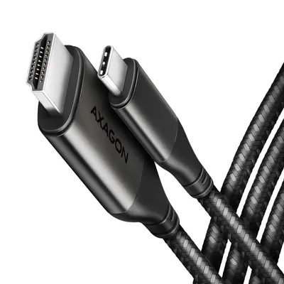 AXAGON RVC-HI2MC USB-C -> HDMI 2.0 adapter 4K/60Hz Aluminum 1,8m cable Black