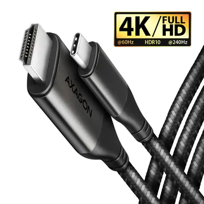 AXAGON RVC-HI2MC USB-C -> HDMI 2.0 adapter 4K/60Hz Aluminum 1,8m cable Black – 2. kép