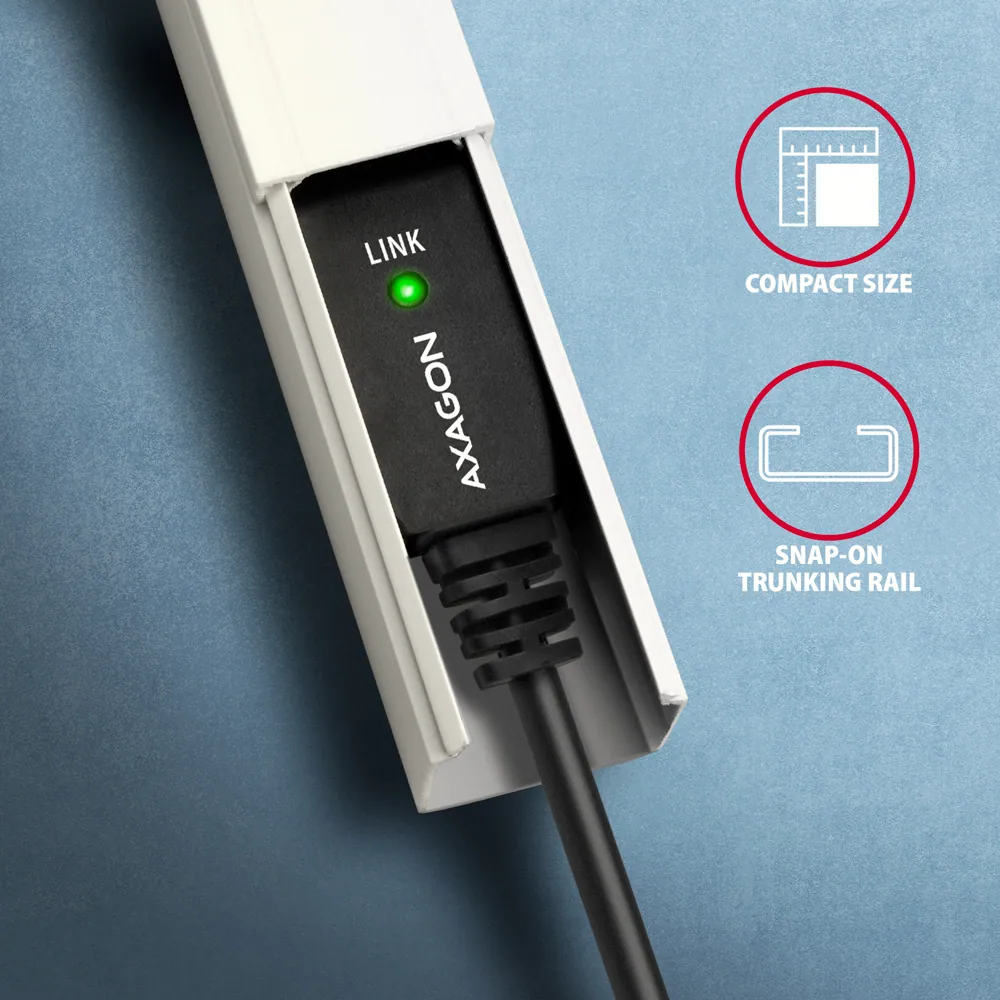 AXAGON ADR-210B USB Repeater Cabel 10m Black – 5. kép
