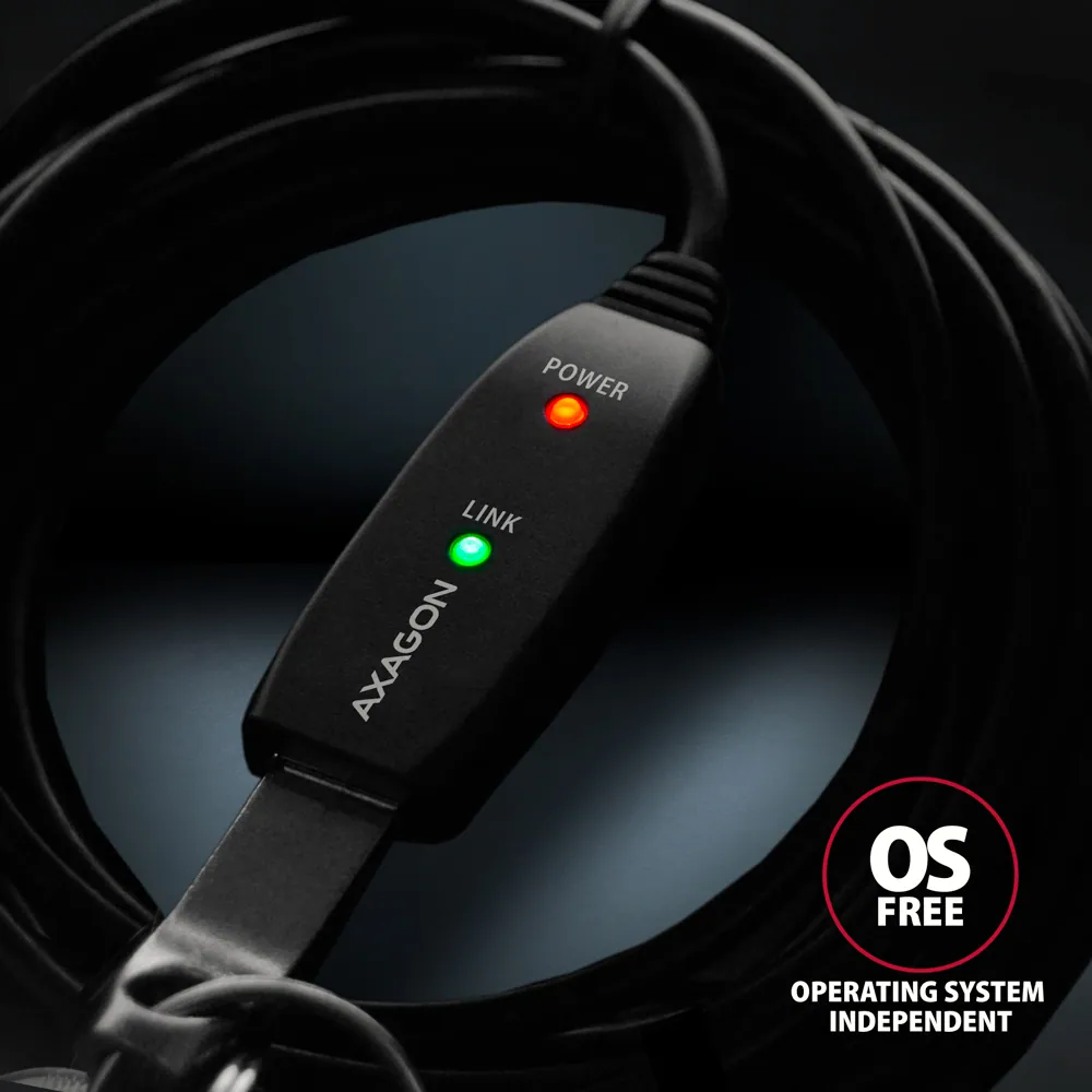 AXAGON ADR-310 USB Repeater Cable 10m Black – 5. kép