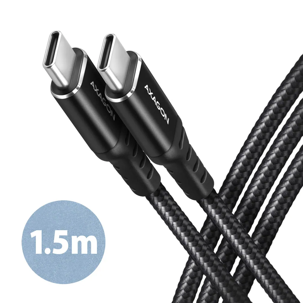 AXAGON BUCM-CM15AB HQ USB-C USB-C Cable 1.5m Black