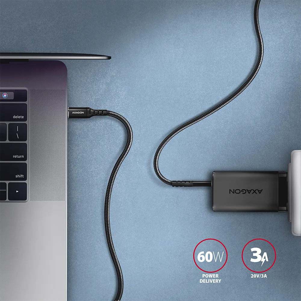 AXAGON BUCM-CM15AB HQ USB-C USB-C Cable 1.5m Black – 5. kép