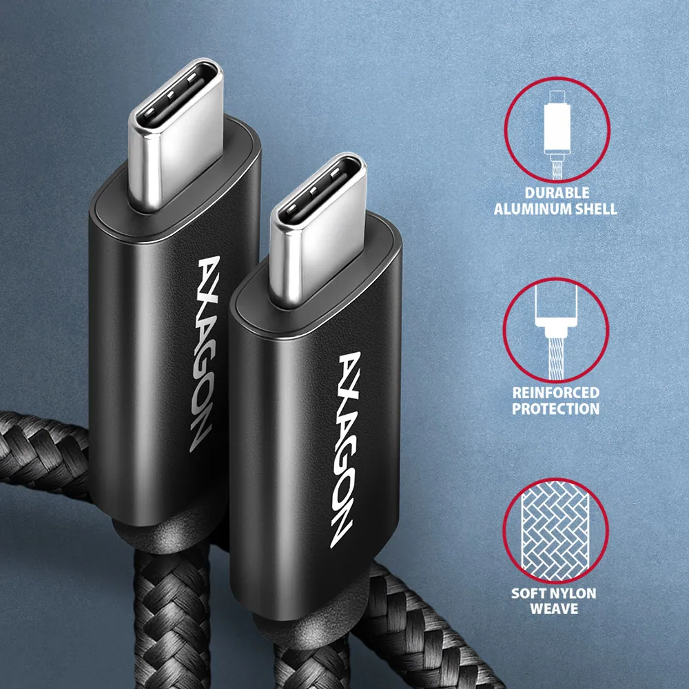 AXAGON BUCM2-CM30AB CHARGE USB-C USB-C Cable 3m Black – 3. kép