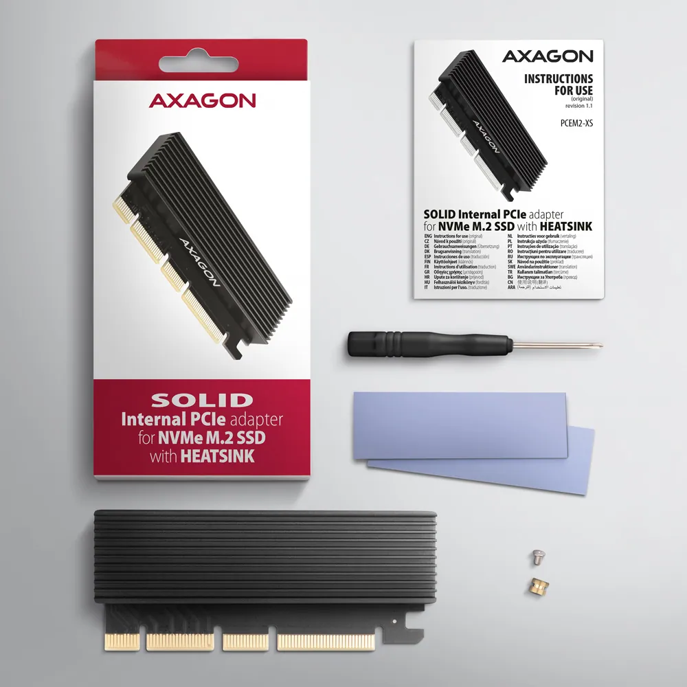 AXAGON PCEM2-XS PCIe NVMe M.2 adapter – 6. kép