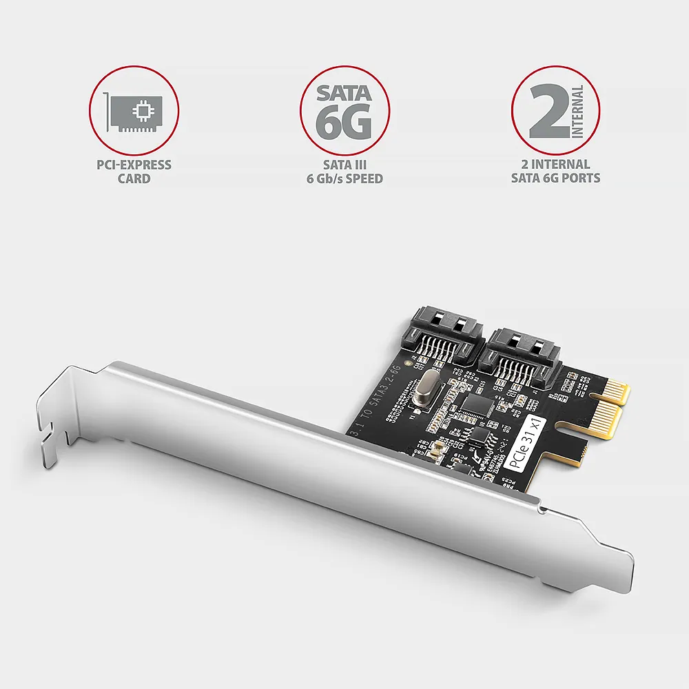 AXAGON PCES-SJ2 PCIe vezérlő 2x SATA 6G – 2. kép