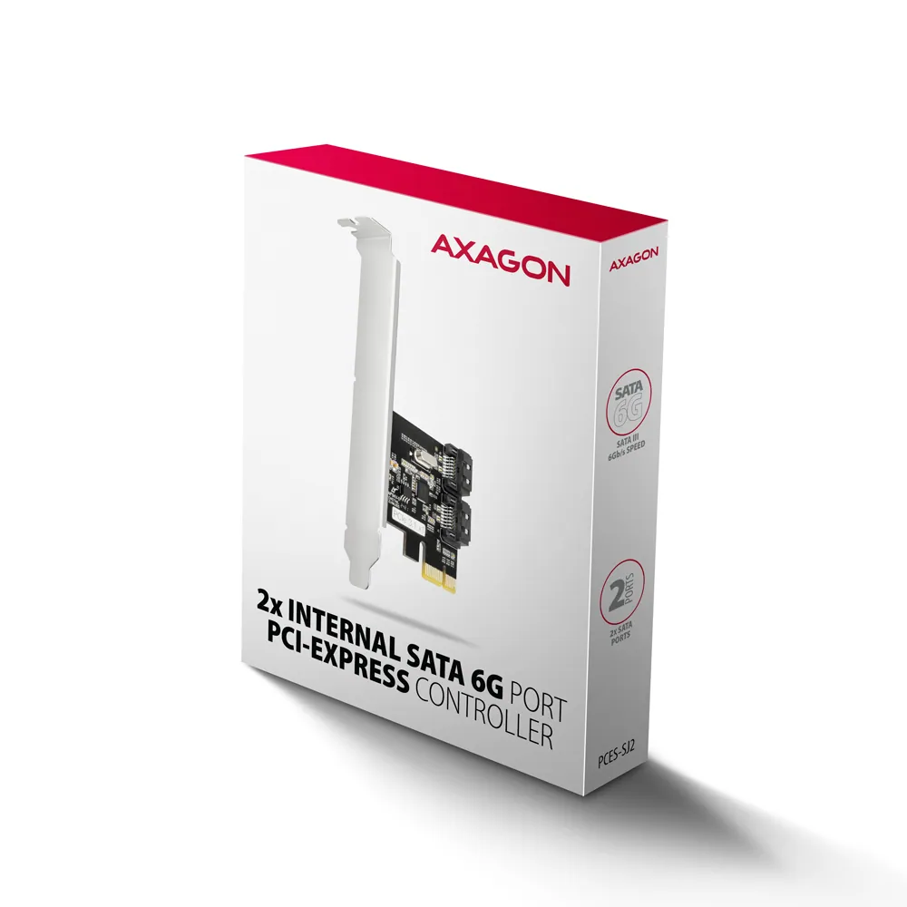 AXAGON PCES-SJ2 PCIe vezérlő 2x SATA 6G – 6. kép