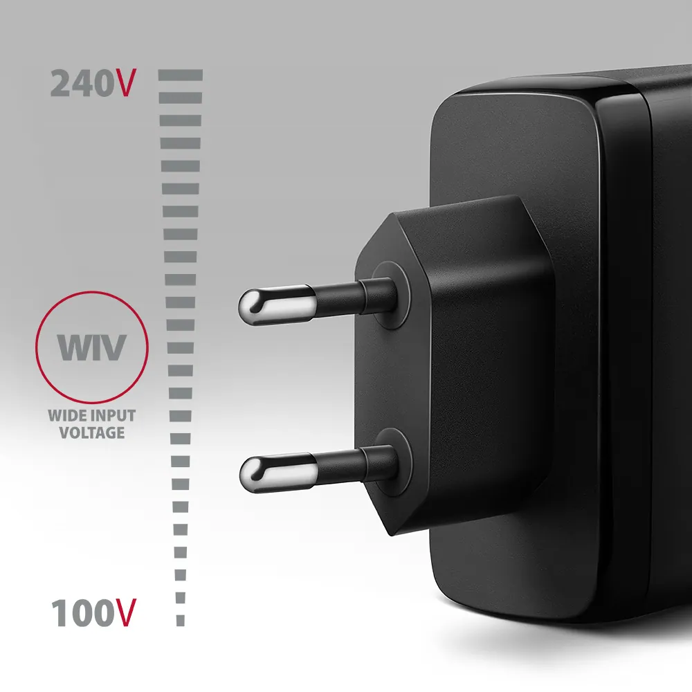 AXAGON ACU-DPQ100 PD3.0 & QC4 Three Outputs wall charger 100W Black – 3. kép