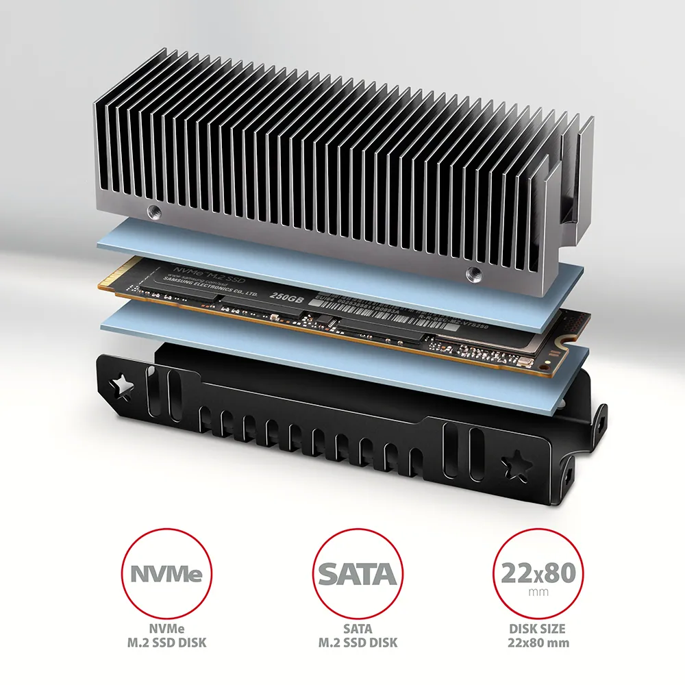 AXAGON CLR-M2XT Heatsing for M.2 SSD – 2. kép