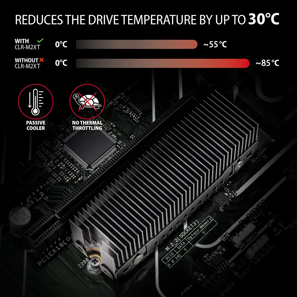 AXAGON CLR-M2XT Heatsing for M.2 SSD – 4. kép