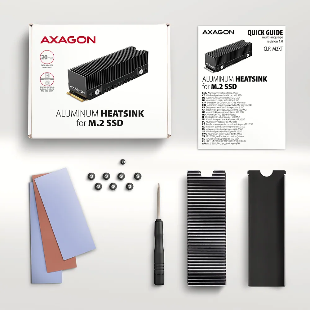 AXAGON CLR-M2XT Heatsing for M.2 SSD – 5. kép