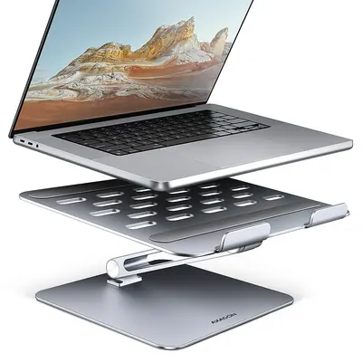 AXAGON STND-LQ Alumínium HQ állvány 16" laptopokhoz Állítható magasság és szög – 2. kép