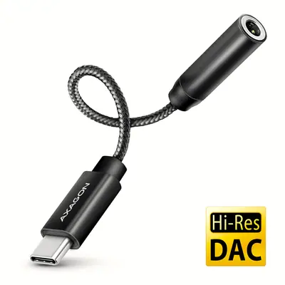 AXAGON ADA-HC USB-C - Hi-Res DAC audio adapter Black