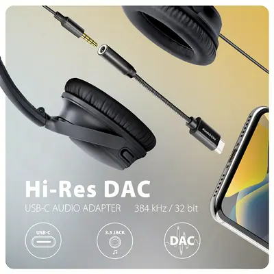 AXAGON ADA-HC USB-C - Hi-Res DAC audio adapter Black – 2. kép
