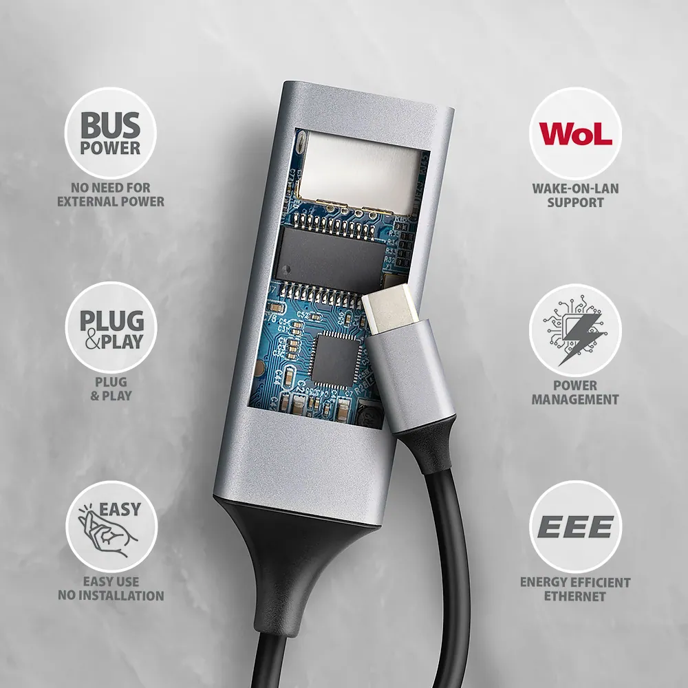 AXAGON ADE-TXPD USB-C Gigabit Ethernet Adapter – 6. kép