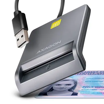 AXAGON CRE-SM3T Smart Card/ID Card FlatReader – 2. kép