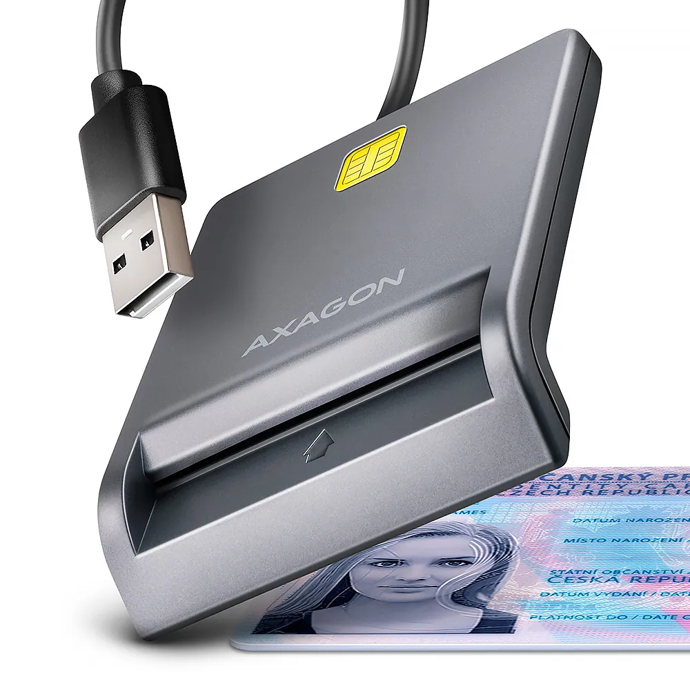 AXAGON CRE-SM3T Smart Card/ID Card FlatReader – 2. kép
