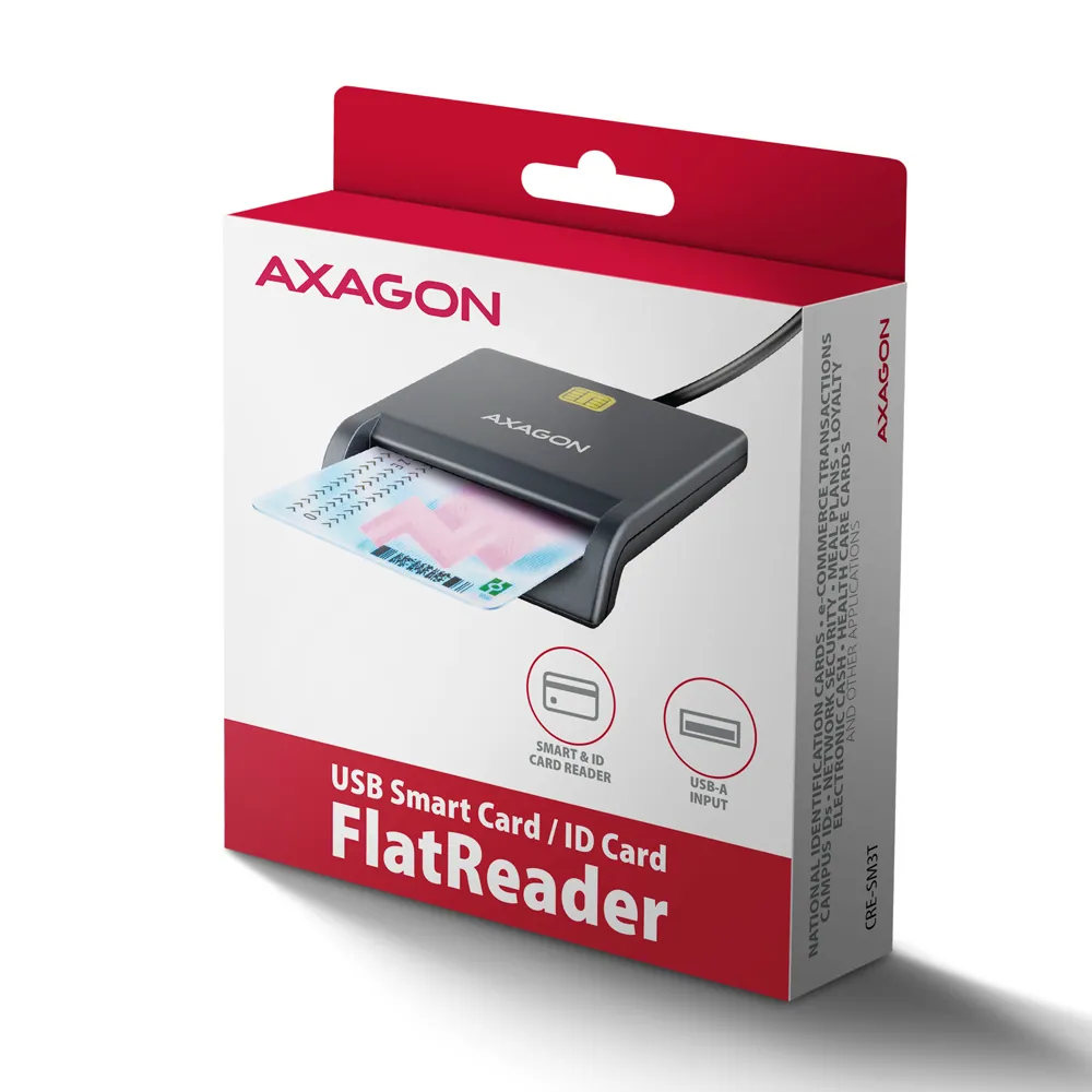 AXAGON CRE-SM3T Smart Card/ID Card FlatReader – 7. kép