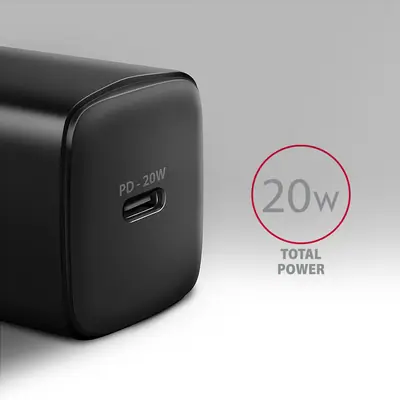 AXAGON ACU-PD20 PD3.0 & QC4+ Wall Charger 20W Black – 2. kép