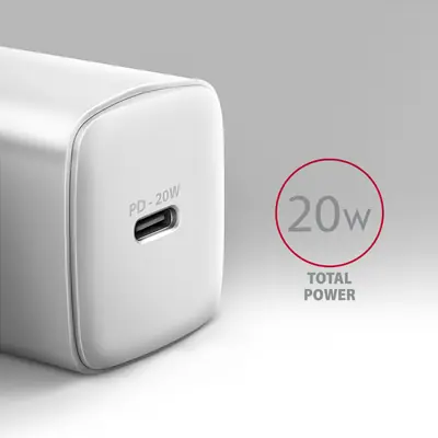 AXAGON ACU-PD20W PD3.0 & QC4+ Wall Charger 20W White – 2. kép