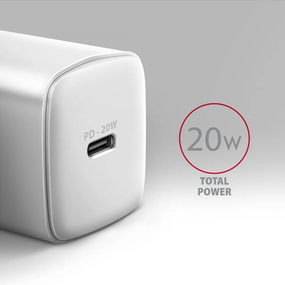 AXAGON ACU-PD20W PD3.0 & QC4+ Wall Charger 20W White – 2. kép