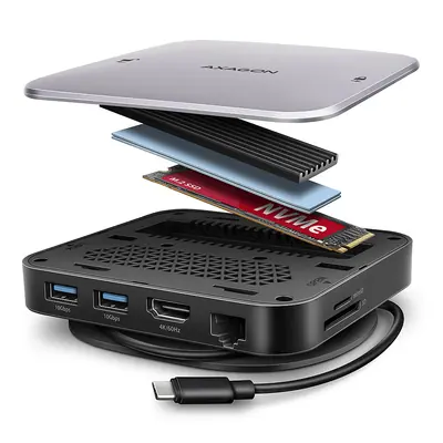 AXAGON HMC-UFO USB-C 10Gbps UFO 9in1 Hub – 2. kép