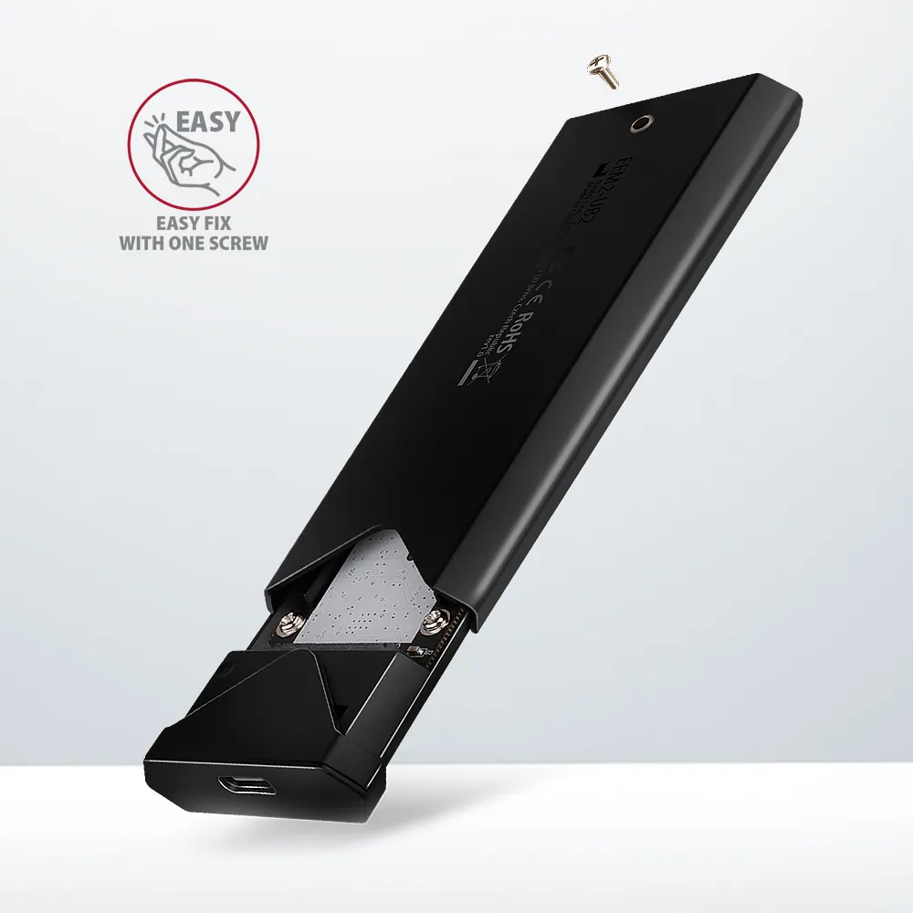 AXAGON EEM2-UB2 USB-C 3.2 Gen 2 NVMe M.2 box Black – 3. kép