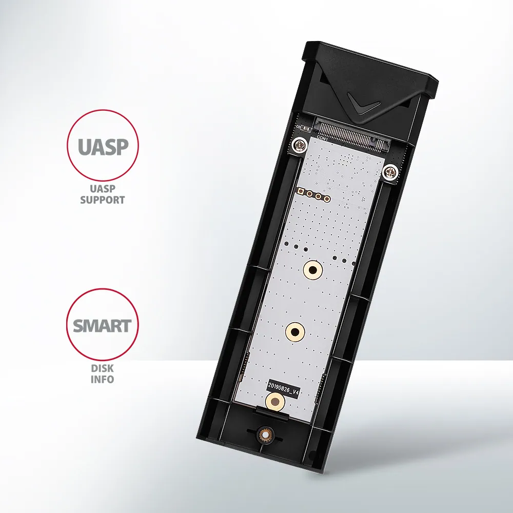 AXAGON EEM2-UB2 USB-C 3.2 Gen 2 NVMe M.2 box Black – 8. kép
