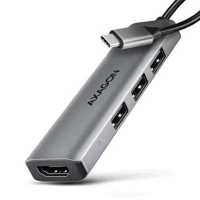 AXAGON HMC-H3A USB-C 5Gbps Starter 4in1 hub Silver – 2. kép