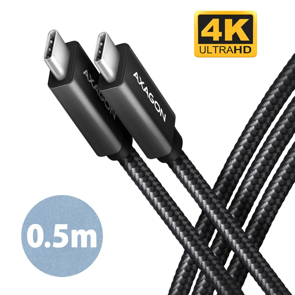 AXAGON BUCM32-CM05AB Speed+ USB-C USB 20Gbps cable 0,5m Black