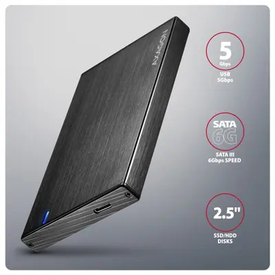 AXAGON EE25-XA6C 2,5" USB3.0 HDD SATA Aline Box Black – 2. kép