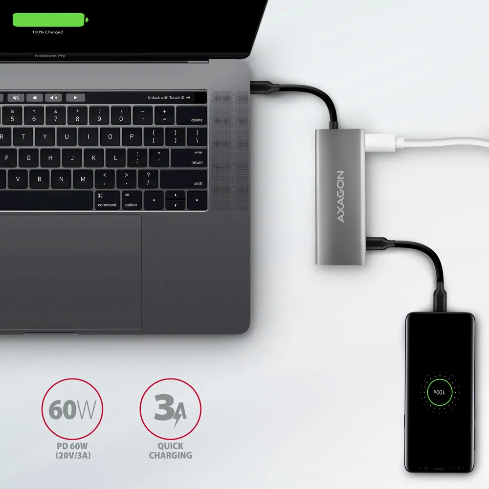AXAGON HMC-5G21 USB-C 10Gbps SPEEDSTER 5in1 hub – 5. kép