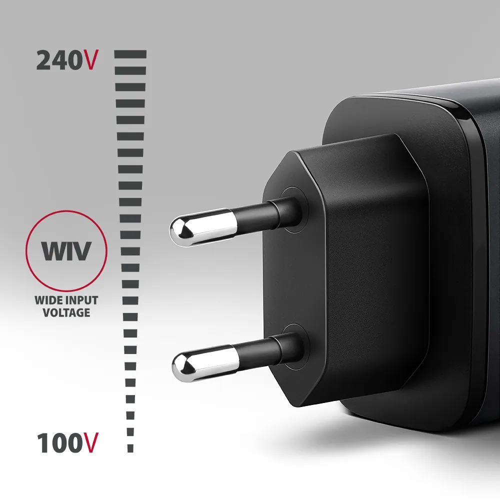 AXAGON ACU-PQ67 PD3.0 & QC4+ 2xOUTPUTS wall charger 67W Black – 3. kép