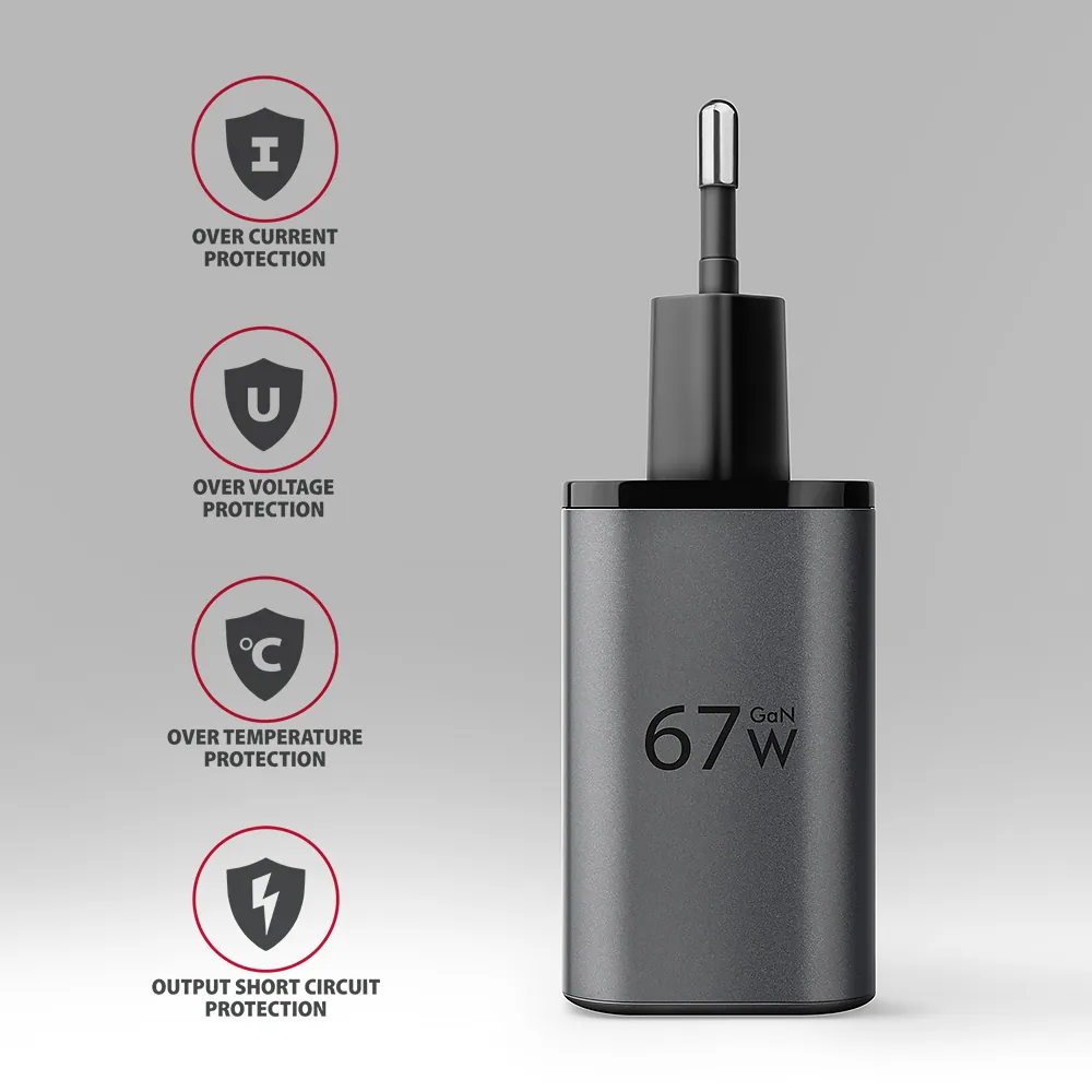 AXAGON ACU-PQ67 PD3.0 & QC4+ 2xOUTPUTS wall charger 67W Black – 5. kép