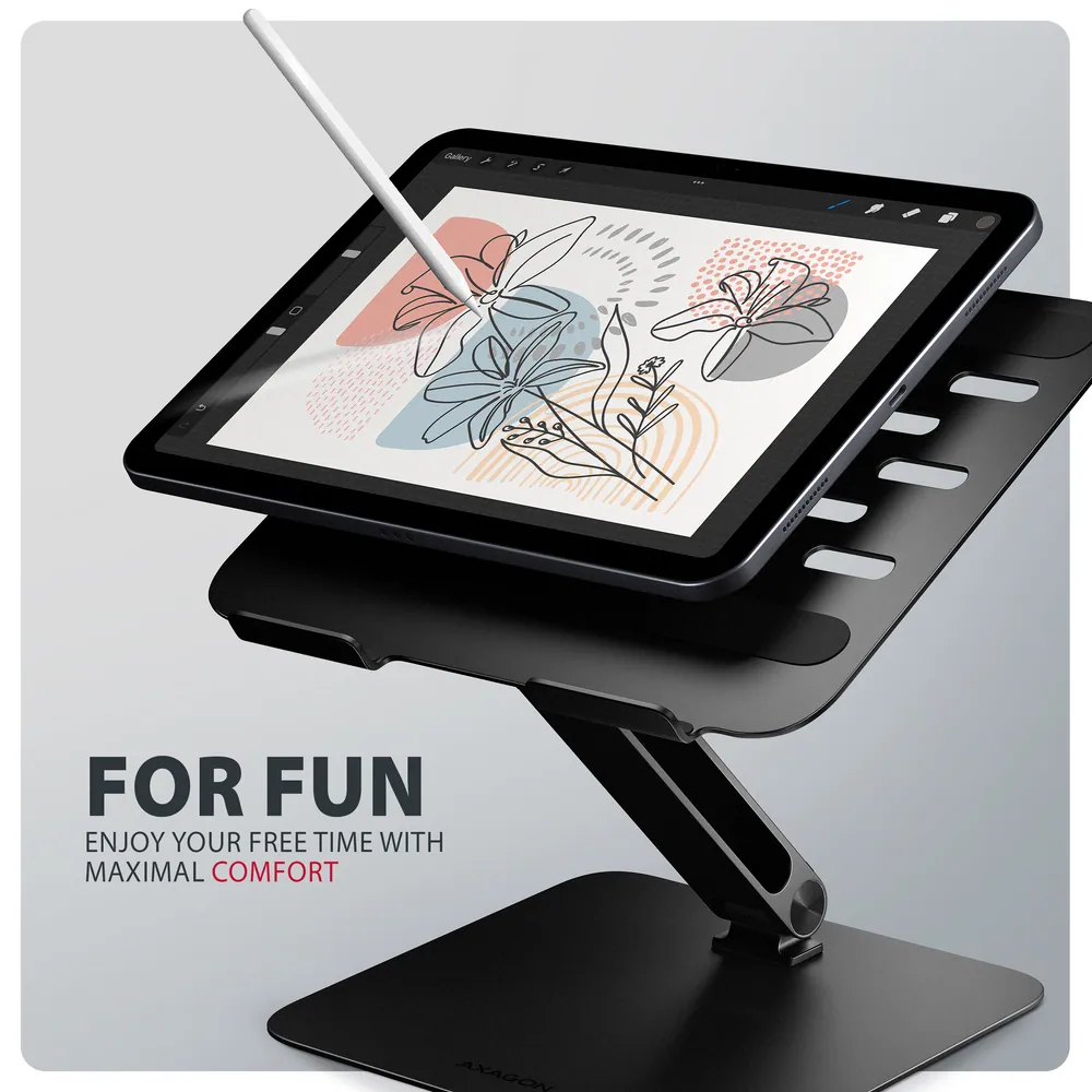 AXAGON STND-LQB stand for notebooks and tablets Black – 5. kép