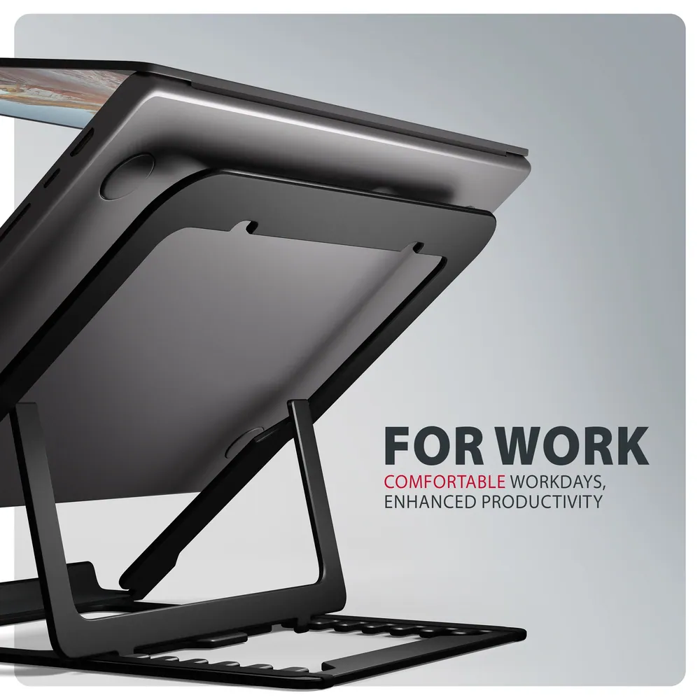 AXAGON STND-LAB stand for laptops and tablets Black – 5. kép